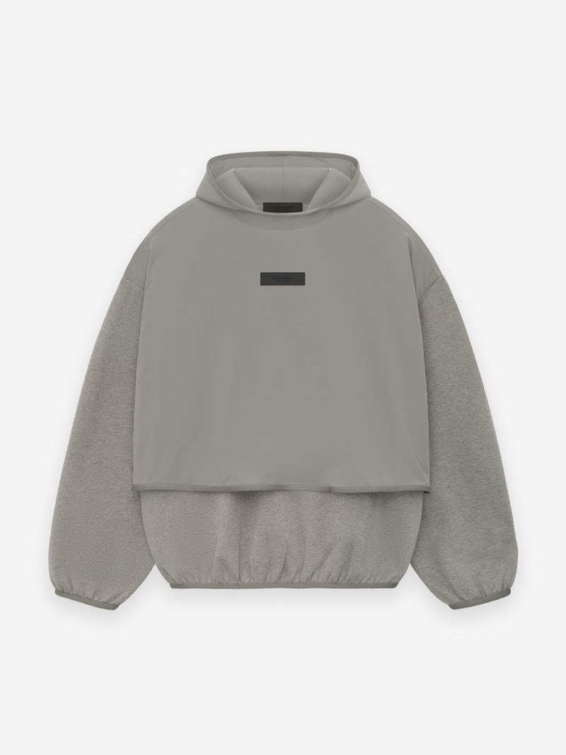 NYLON FLEECE HOODED SWEATSHIRT - 1