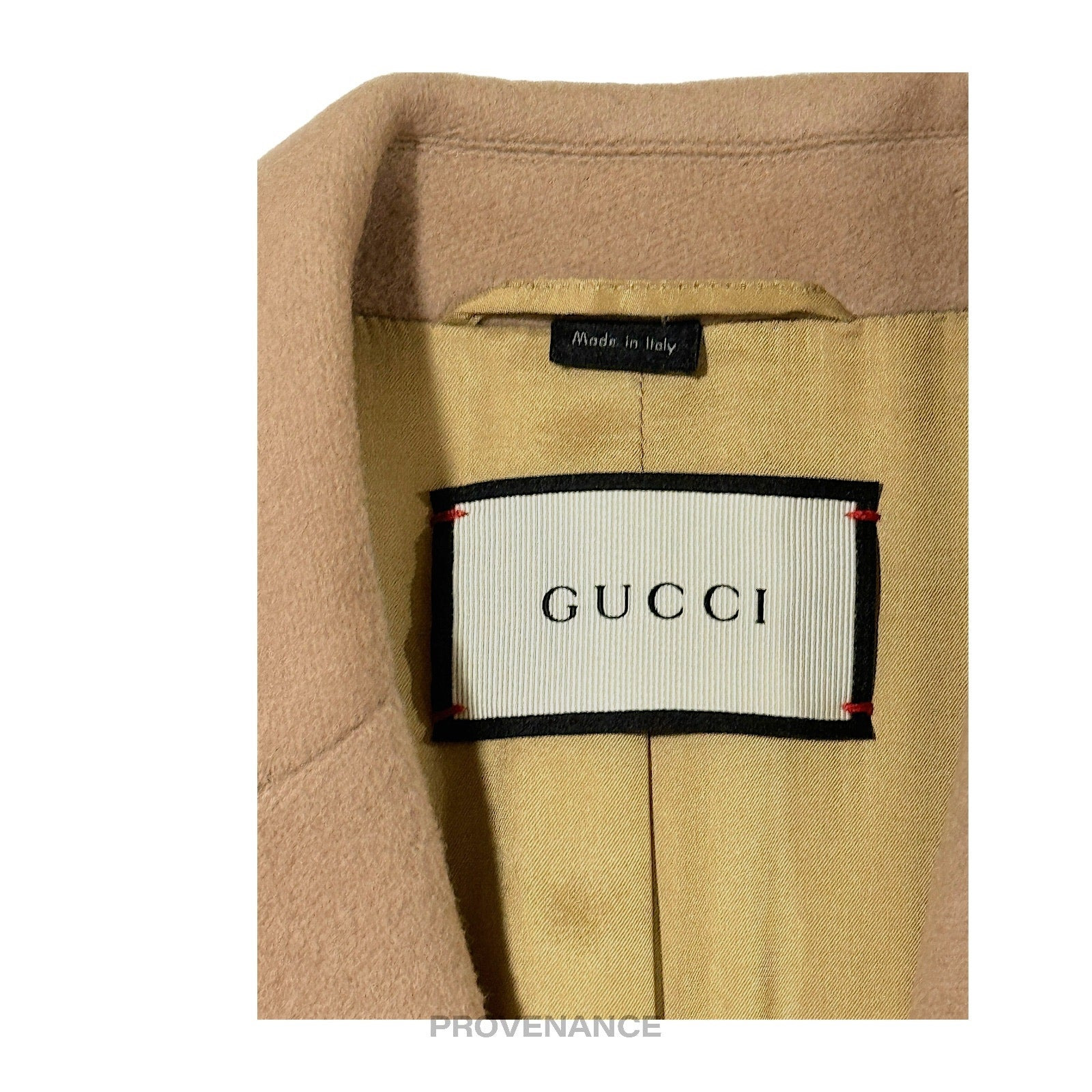 Gucci Chesterfield Wool Coat - Camel 42 - 11
