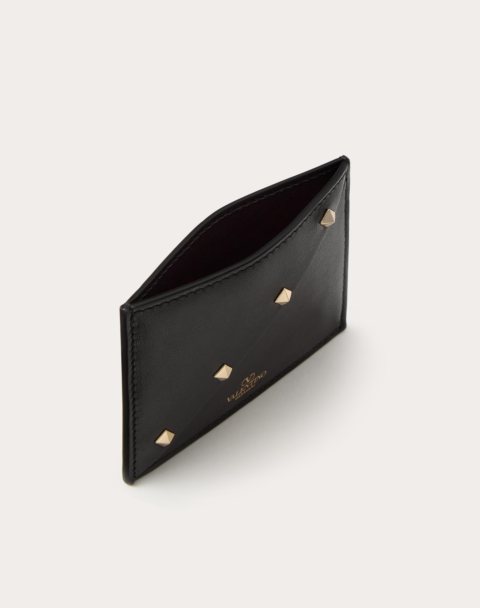VALENTINO GARAVANI ROCKSTUD WISPY CARDHOLDER IN CALFSKIN - 5