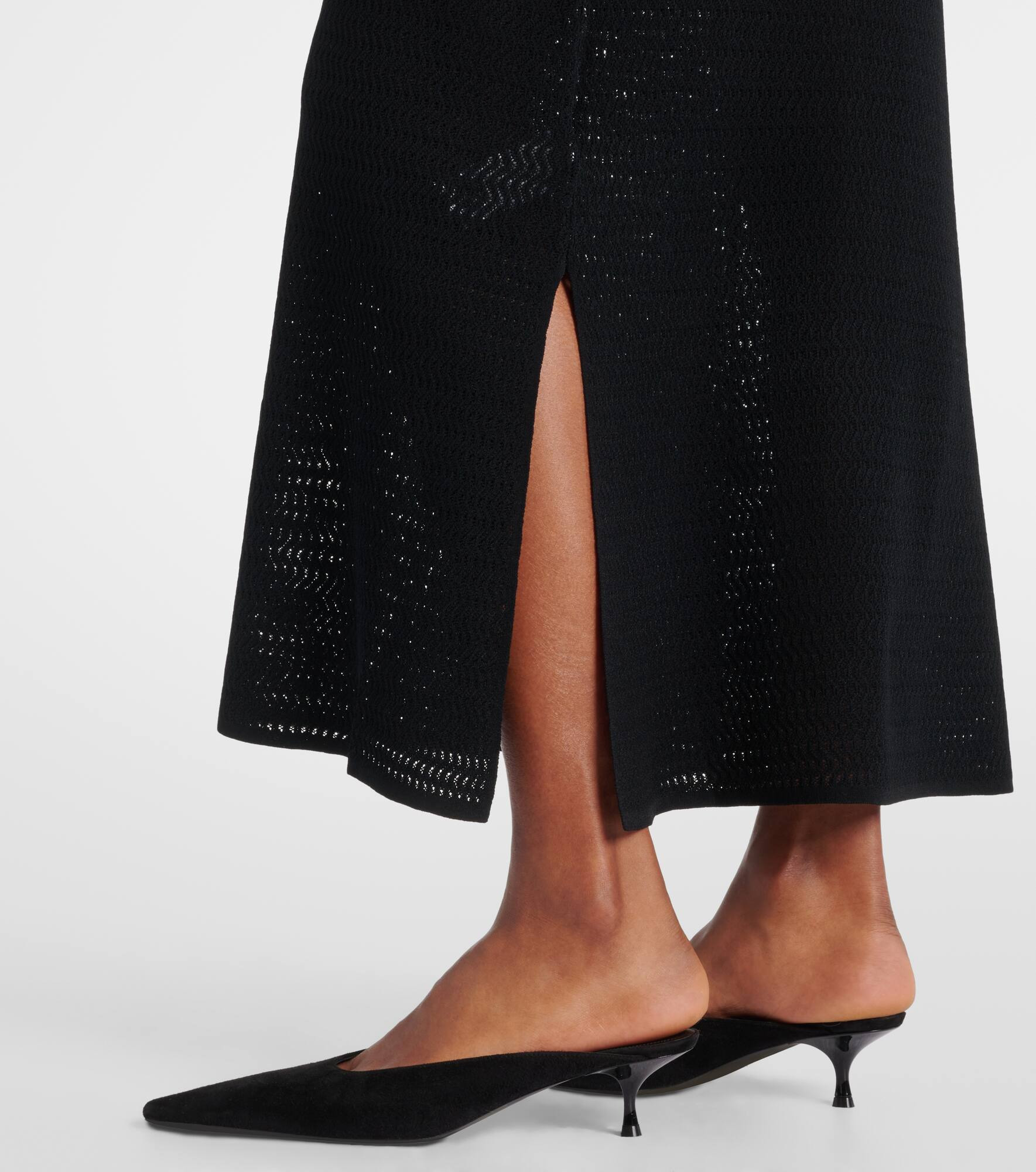 Pointelle midi skirt - 5