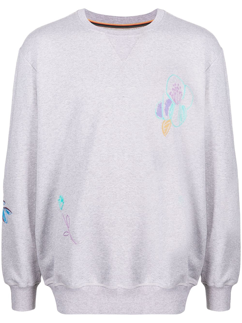 embroidered cotton sweatshirt - 1