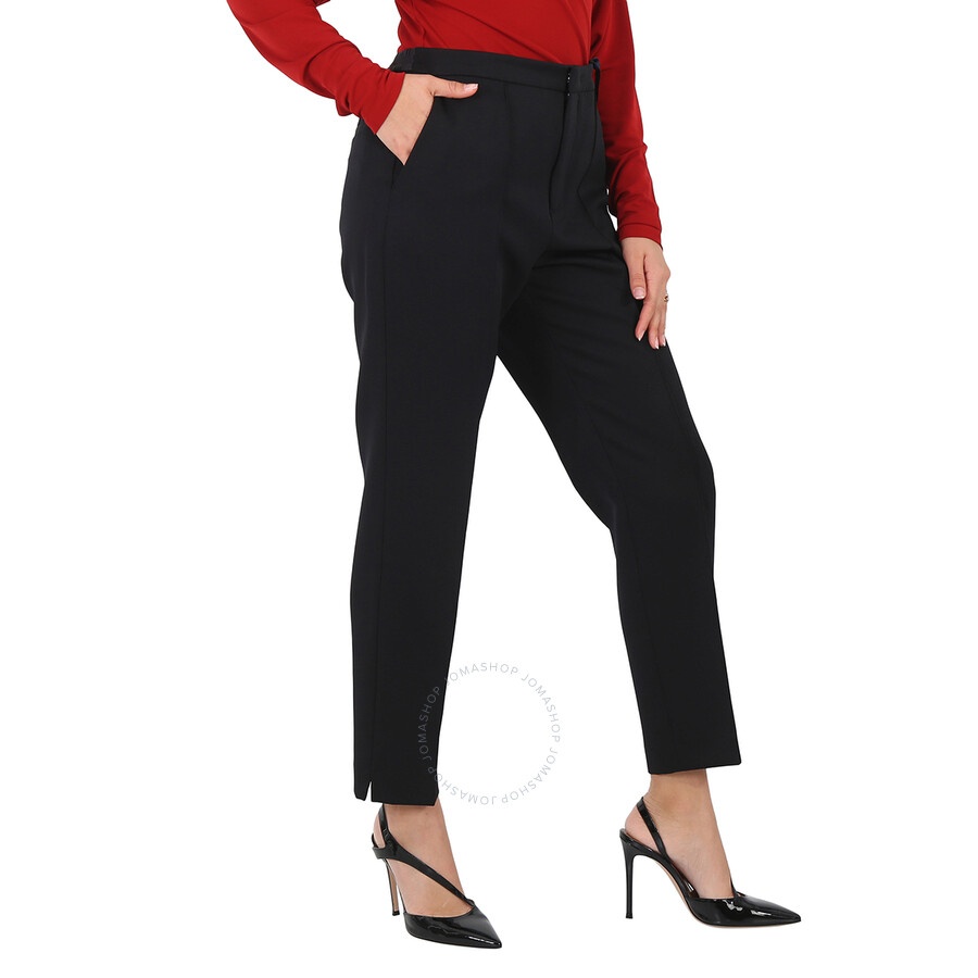 Moncler Ladies Black Straight Leg Canvas Trousers - 4