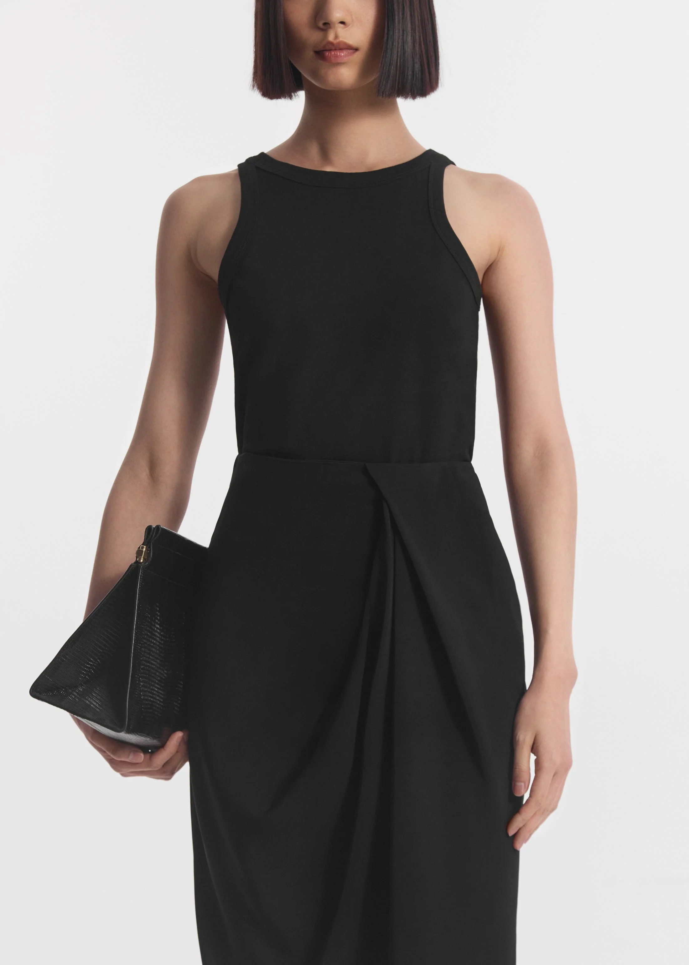 Draped Skirt in Crepe - 1