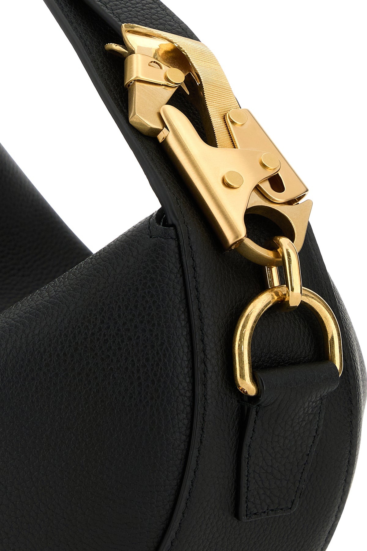 Black leather handbag - 4