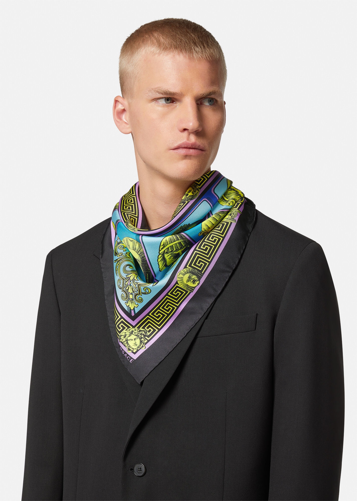 Le Maschere Silk Triangle Foulard - 3