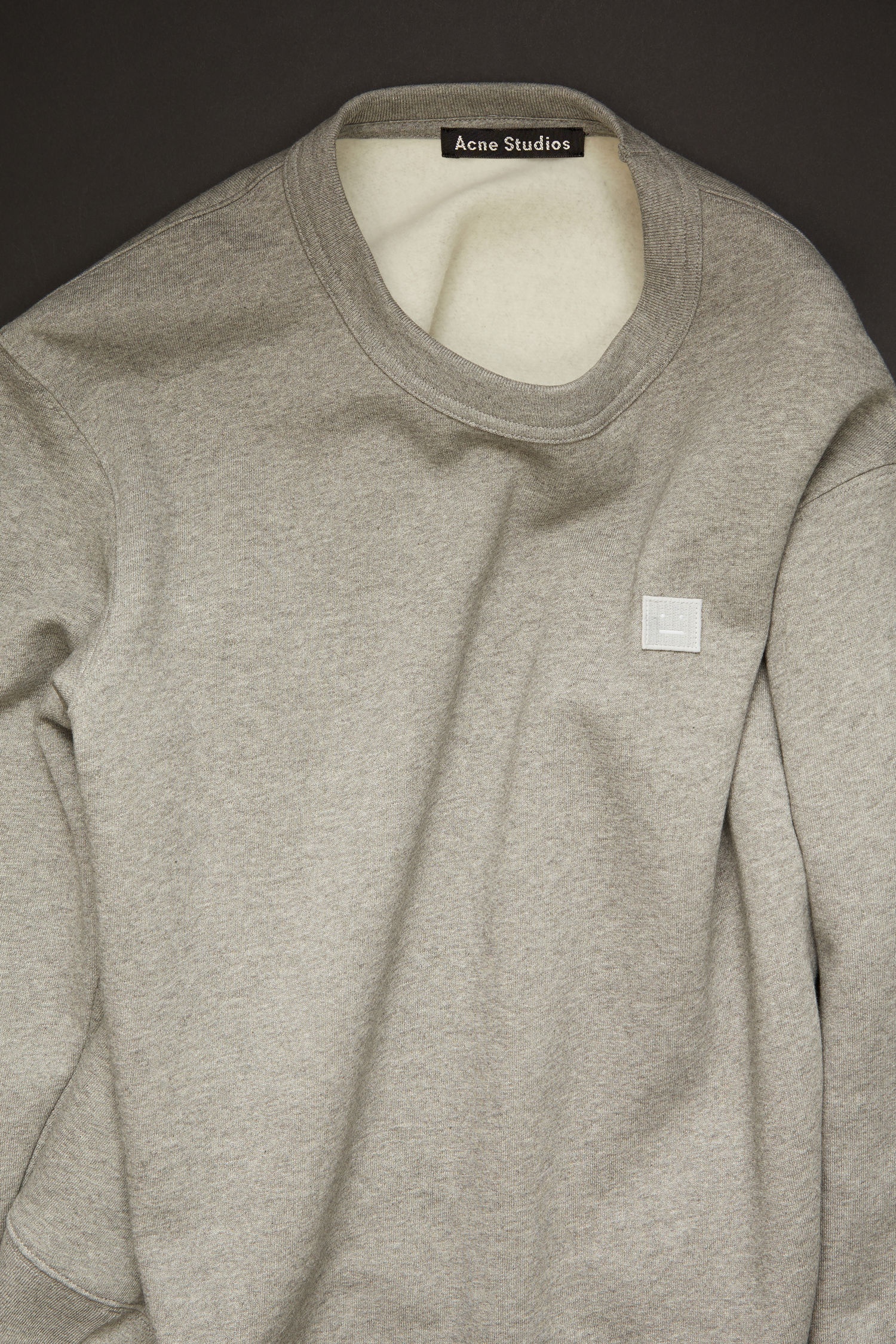 Crewneck wool sweater grey melange - 4