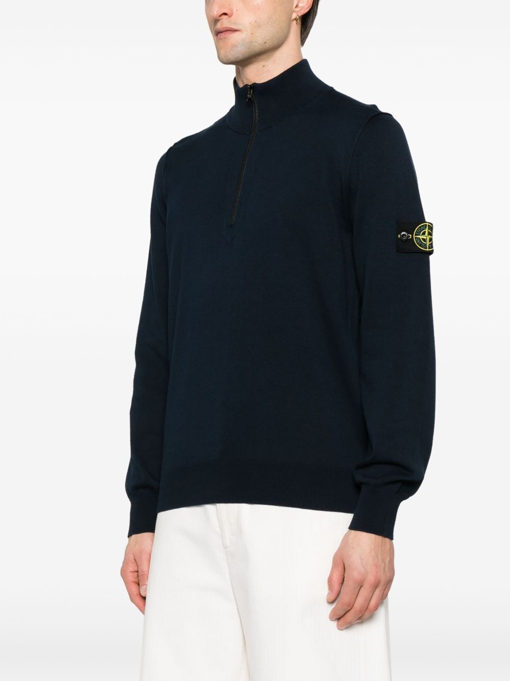 Compass-patch sweater - 3