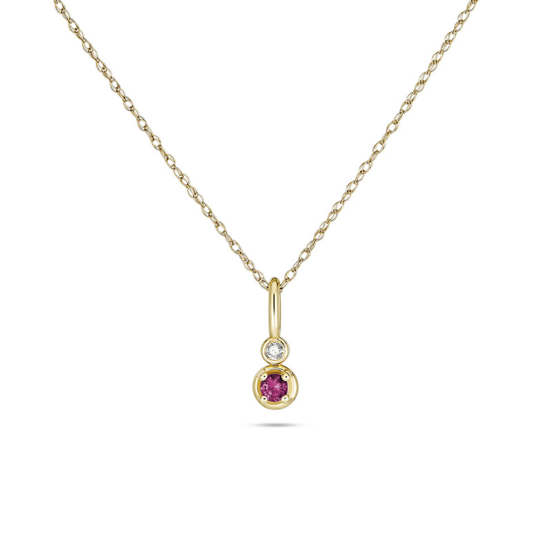 Birthstone Diamond Bonbon Necklace 12