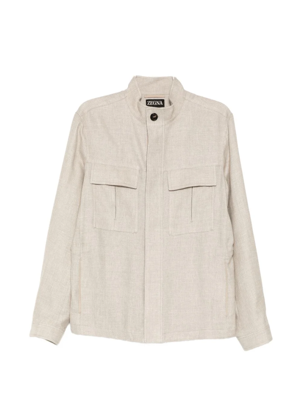 STAND-COLLAR FLAP-POCKET JACKET - 1