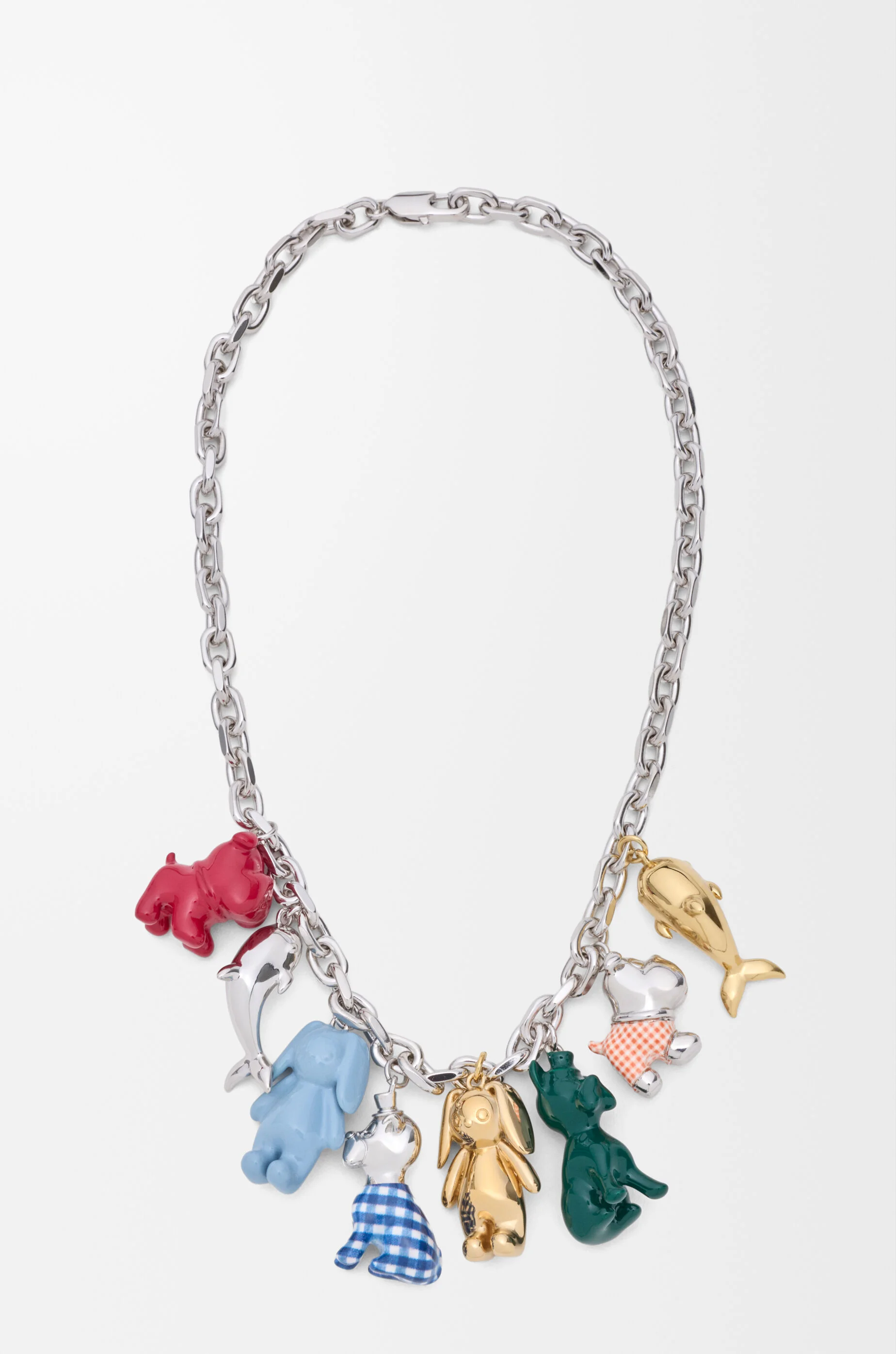 Animals charm necklace in enamel - 1
