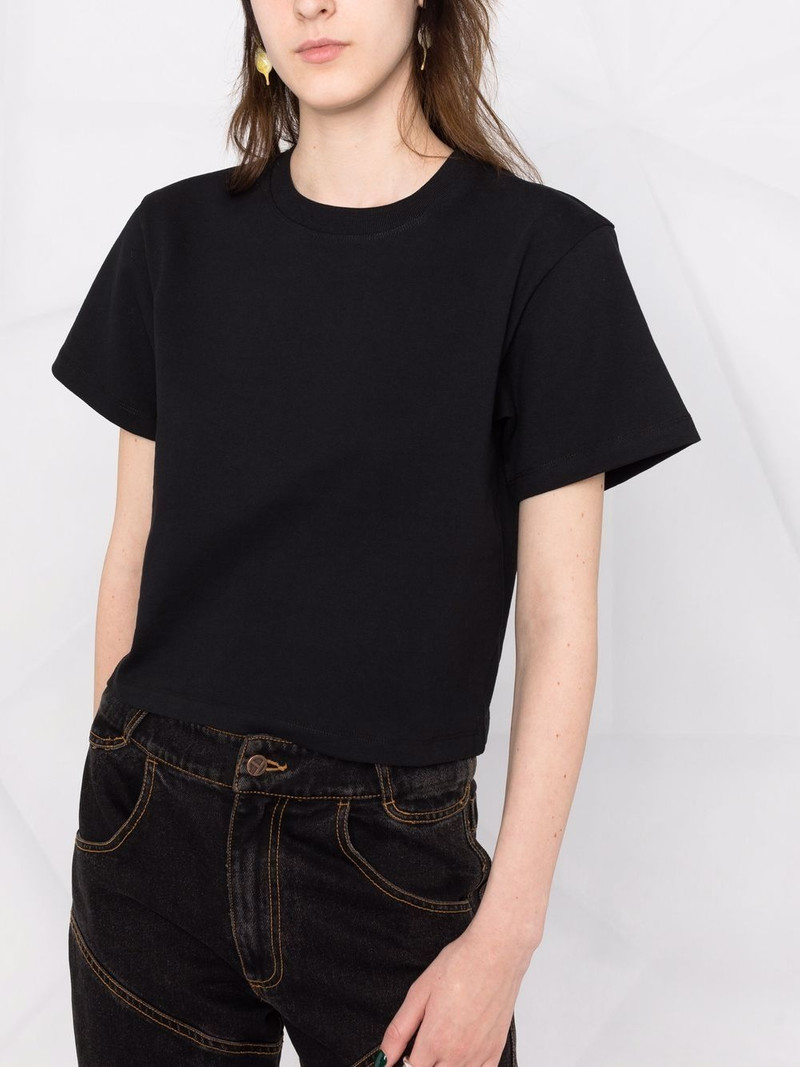 Core logo-print cropped T-shirt 5