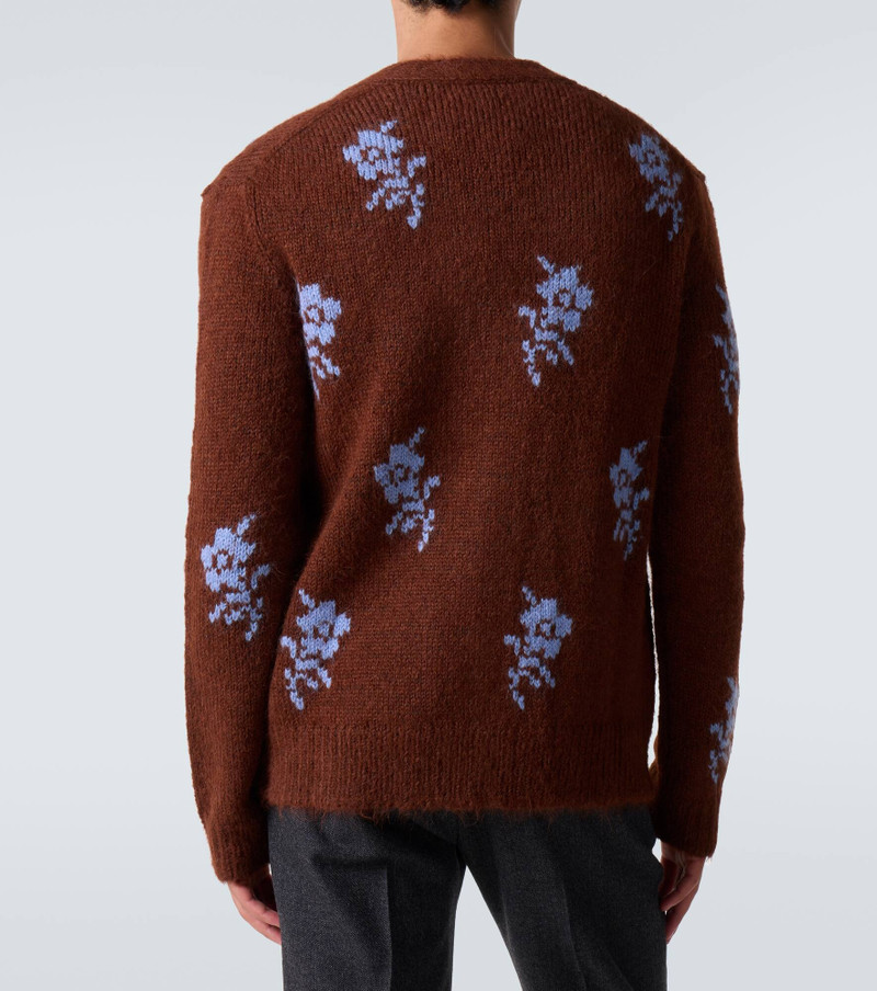 Intarsia alpaca and wool-blend cardigan 4