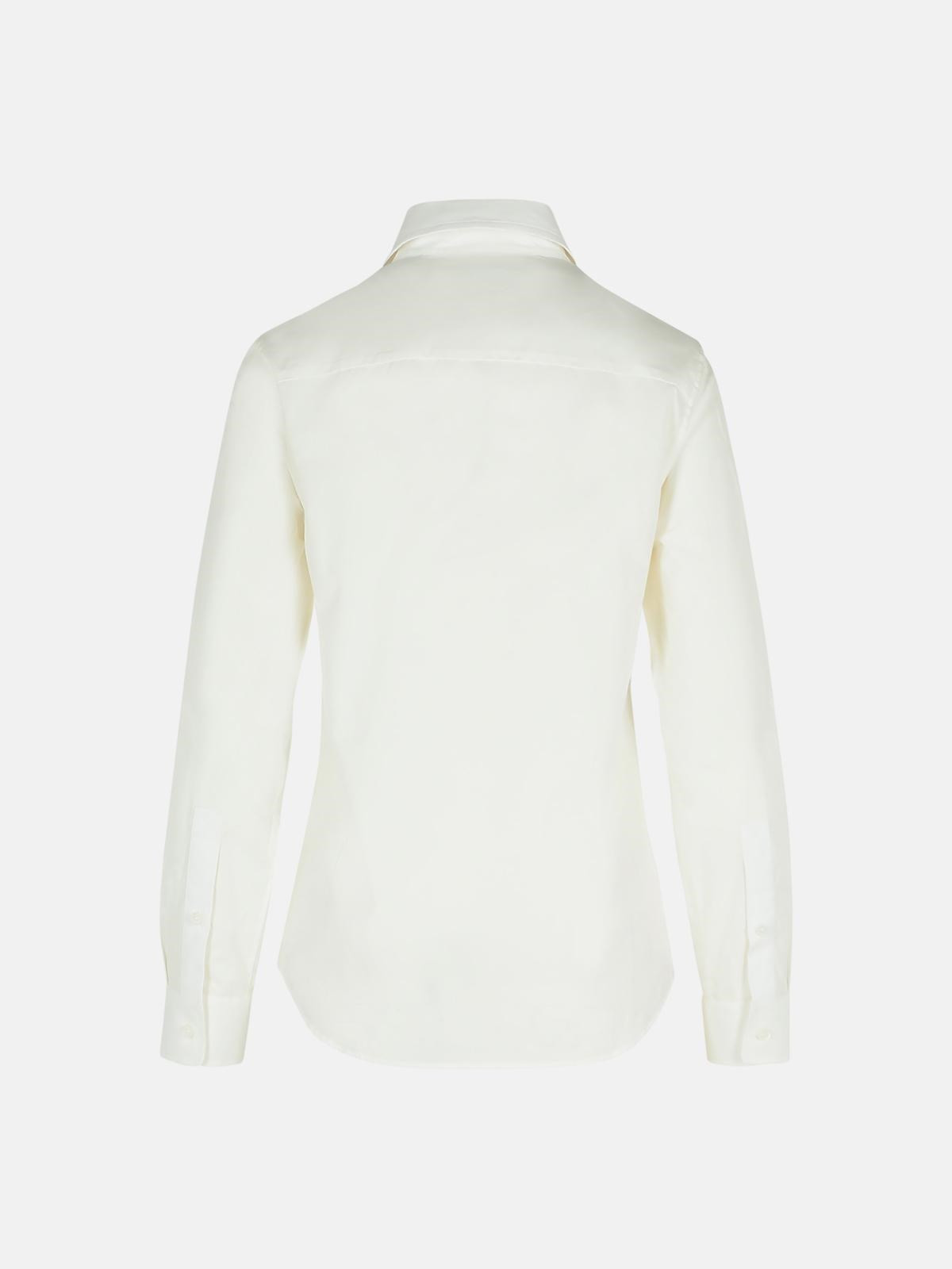 'STRING' WHITE COTTON SHIRT - 3