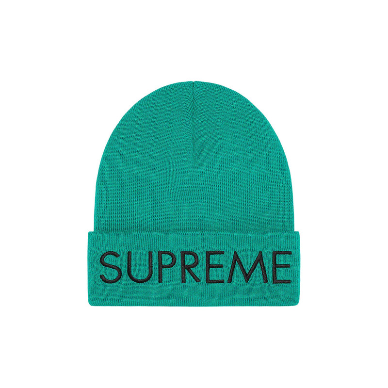 Supreme Capital Beanie 'Dark Aqua' - 1