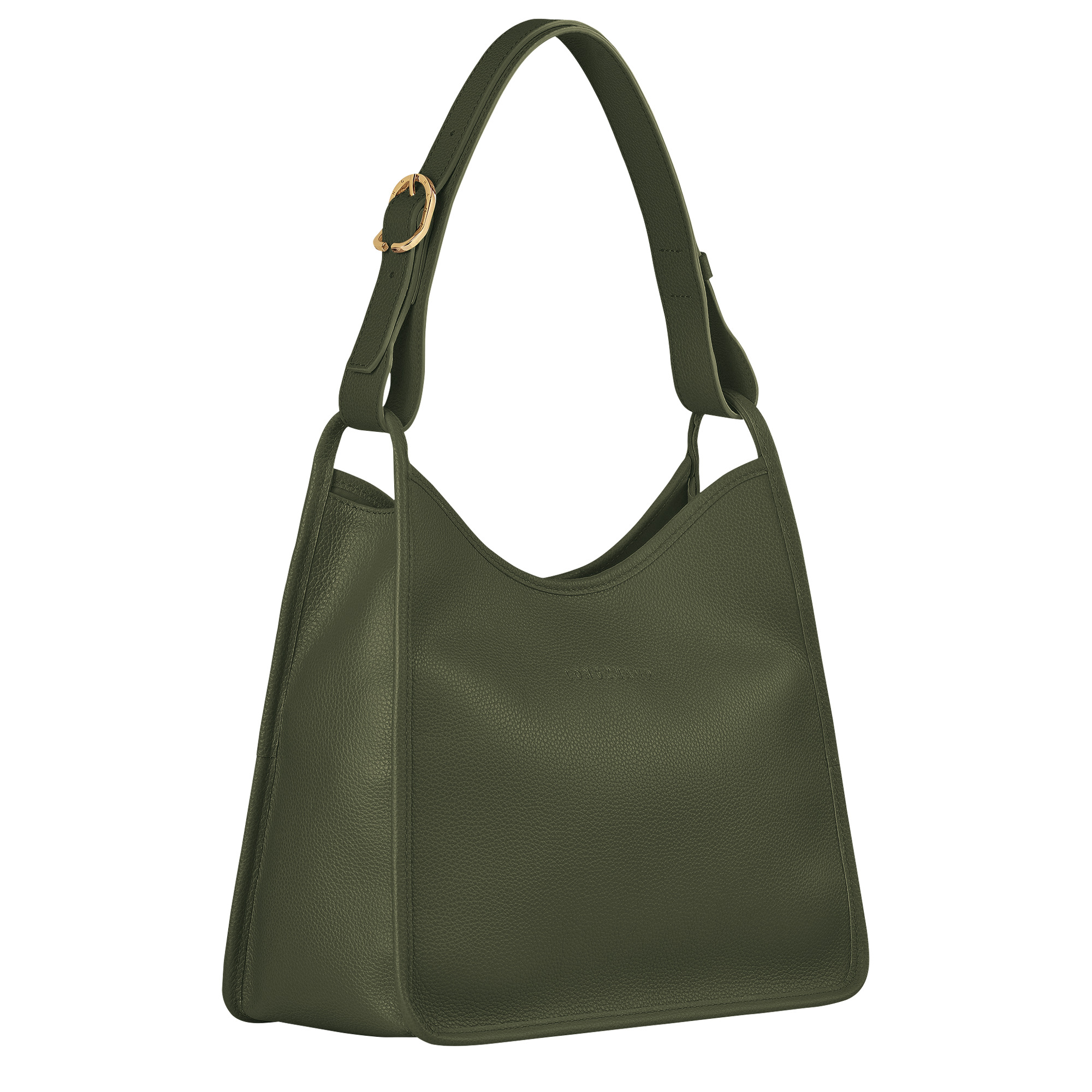 Le Foulonné M Hobo bag Khaki - Leather - 3