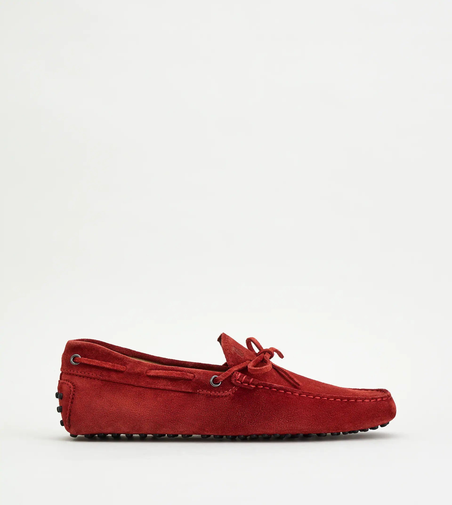 GOMMINO DRIVING SHOES IN SUEDE - RED - 1