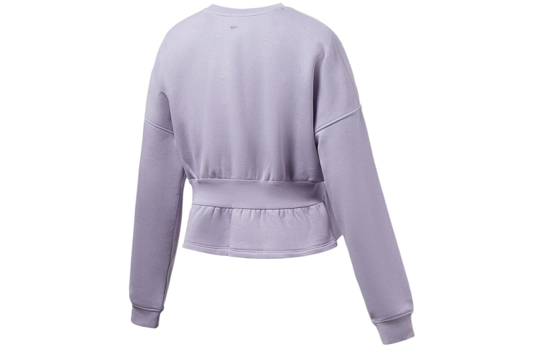 (WMNS) Li-Ning Lifestyle Heart Printed Sweatshirt 'Lilac' AWDRG28-3 - 2