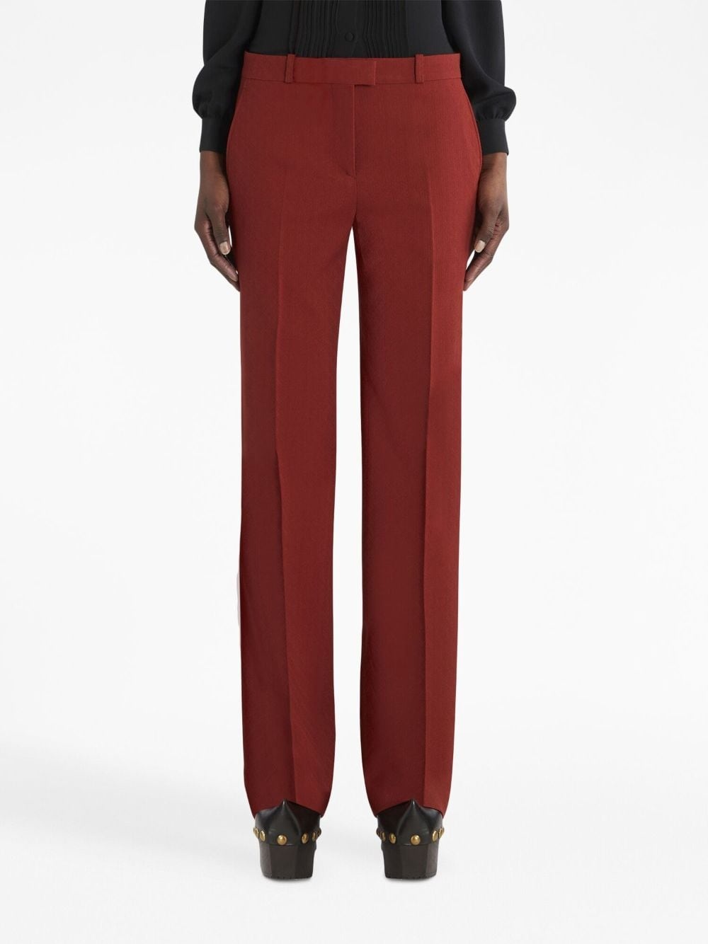 jacquard straight-leg tailored trousers - 3