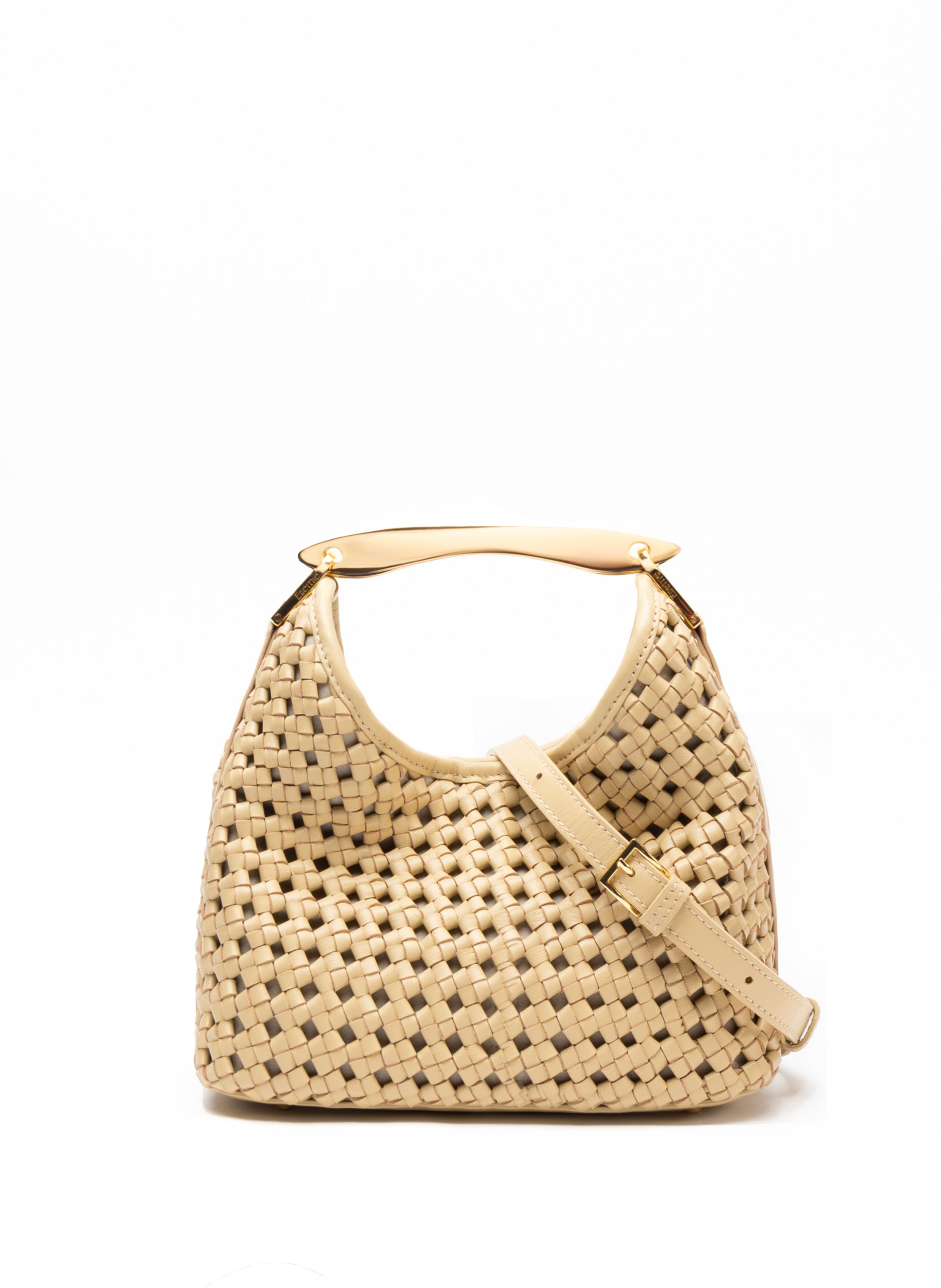 Small Boomerang Woven Leather Butter - 4