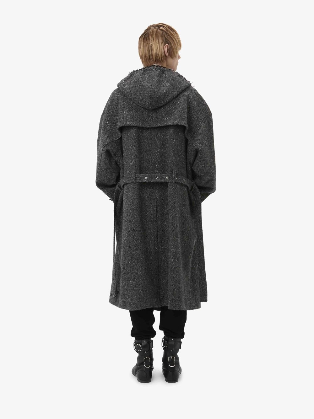 HOODED TRENCH COAT - 3