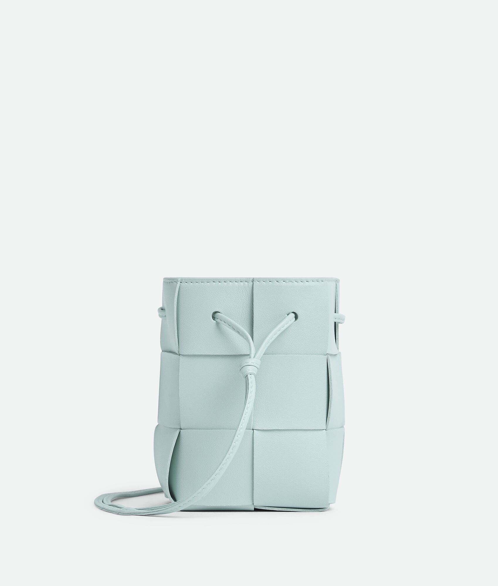 Bottega Veneta® Women's Small Cassette Cross-Body Bucket in Teal Washed.  Shop online now.