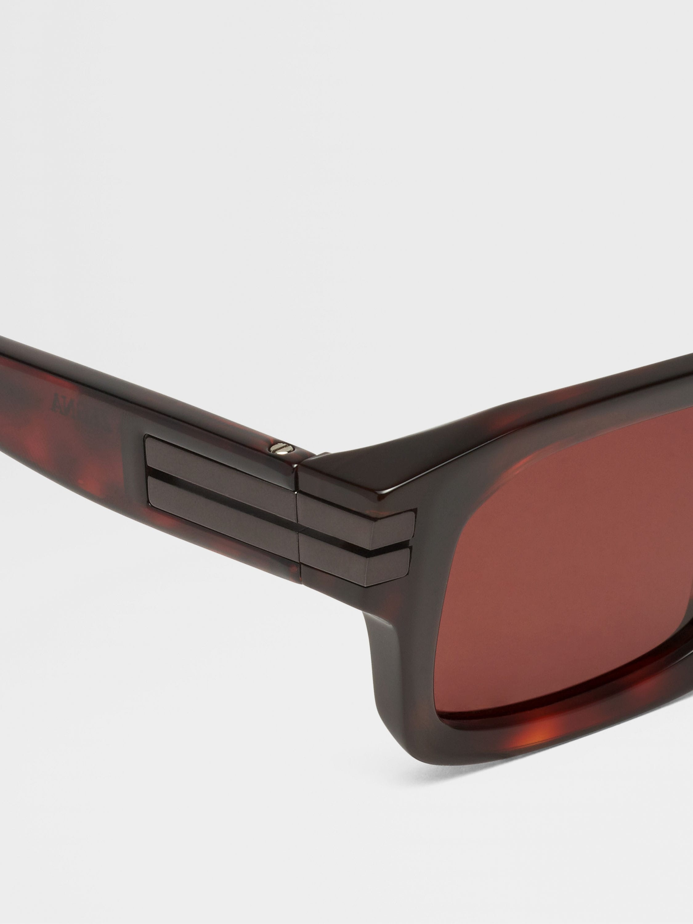RED HAVANA ACETATE SUNGLASSES - 2