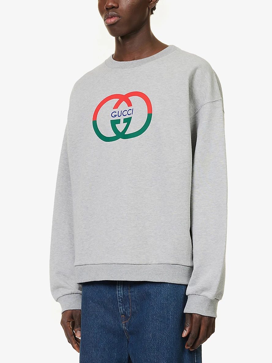 Interlocking G-print crewneck cotton-jersey sweatshirt - 3