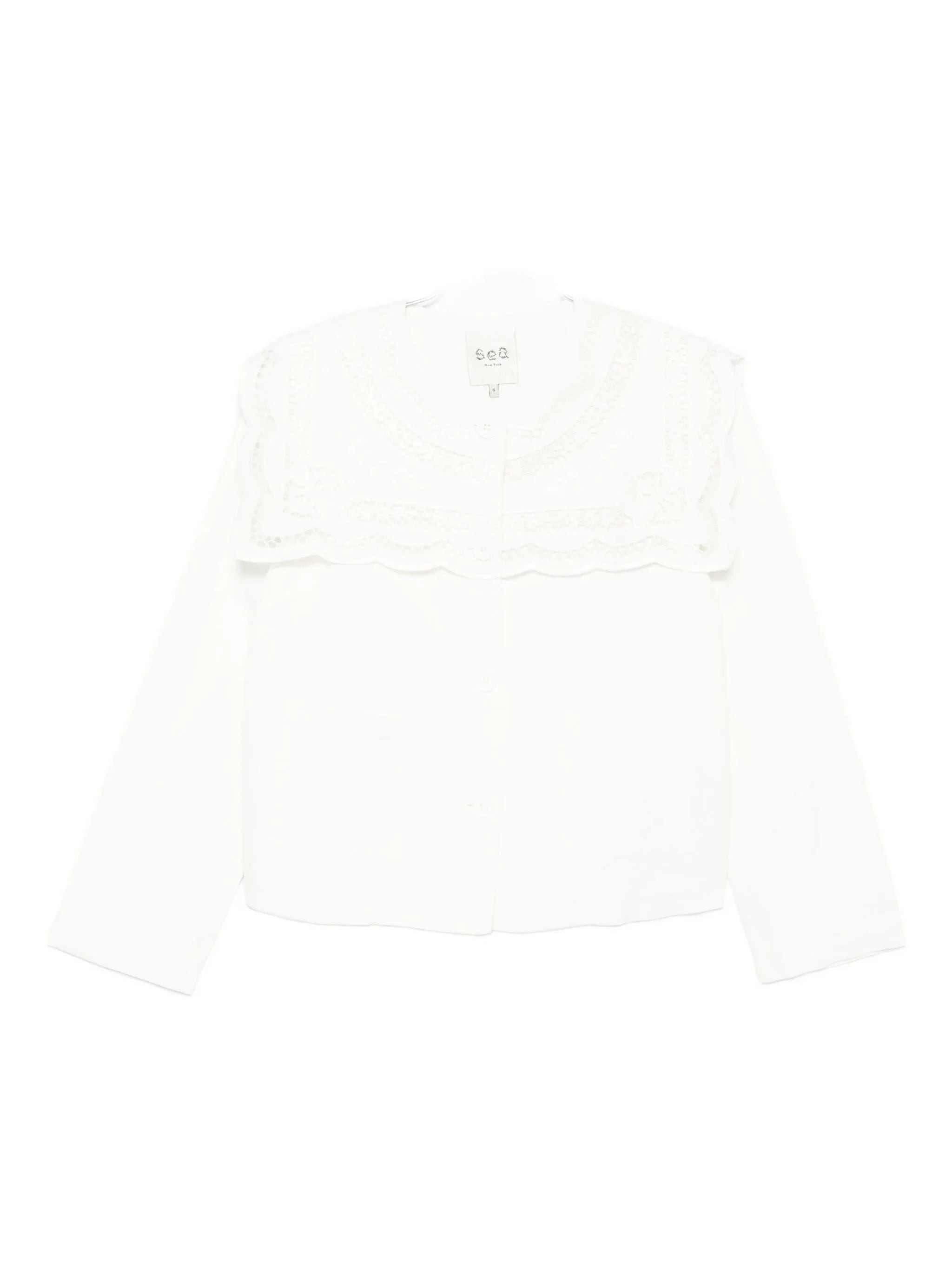 Sea Lace-trimmed Linen-cotton Jacket - 1