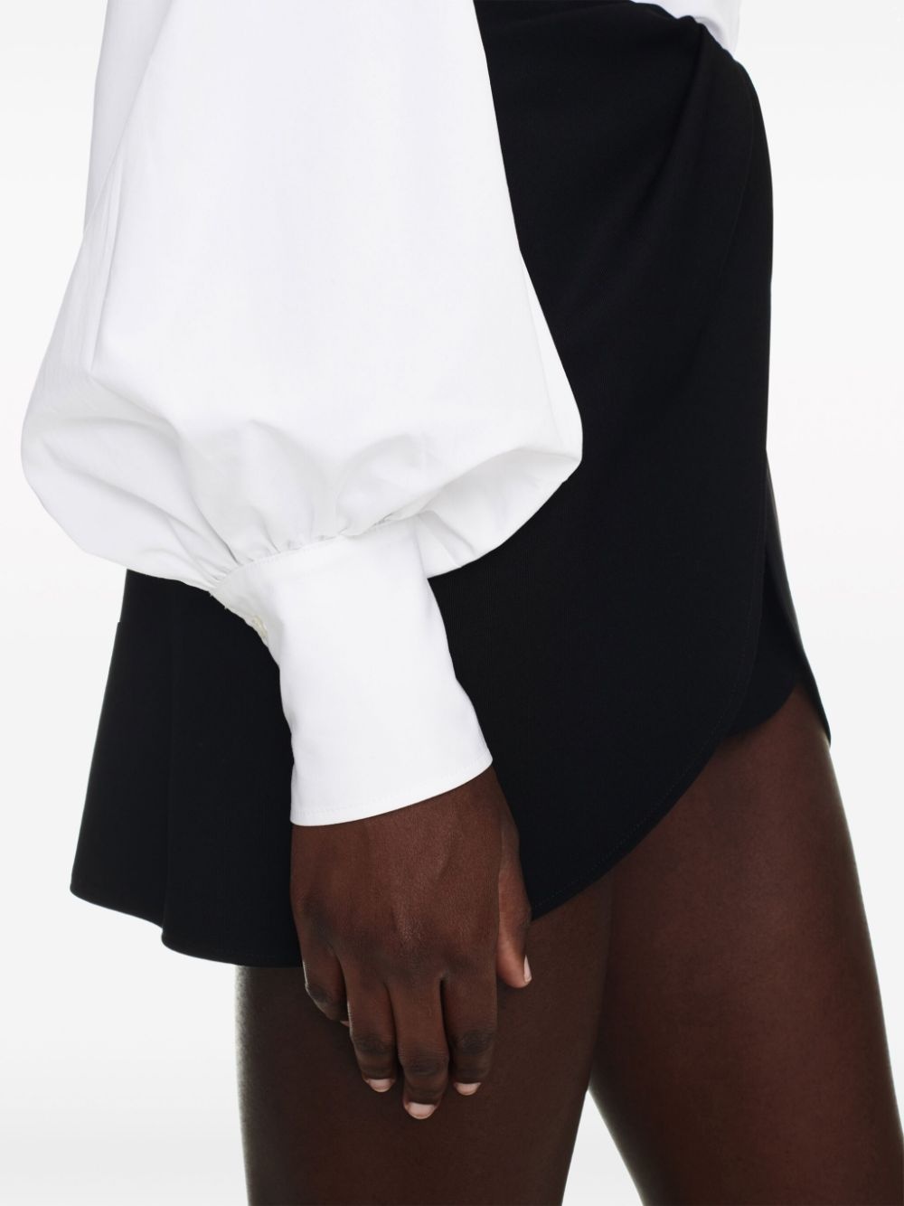 strap-embellished poplin shirt - 5