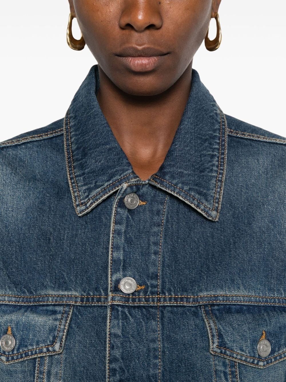 cropped denim jacket - 5
