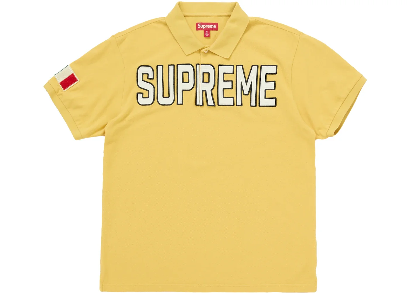 Supreme Twill Appliqué Polo Yellow - 1