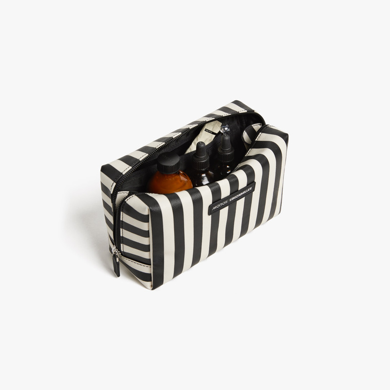 Large Metro Toiletry Case In Black Stripe 4