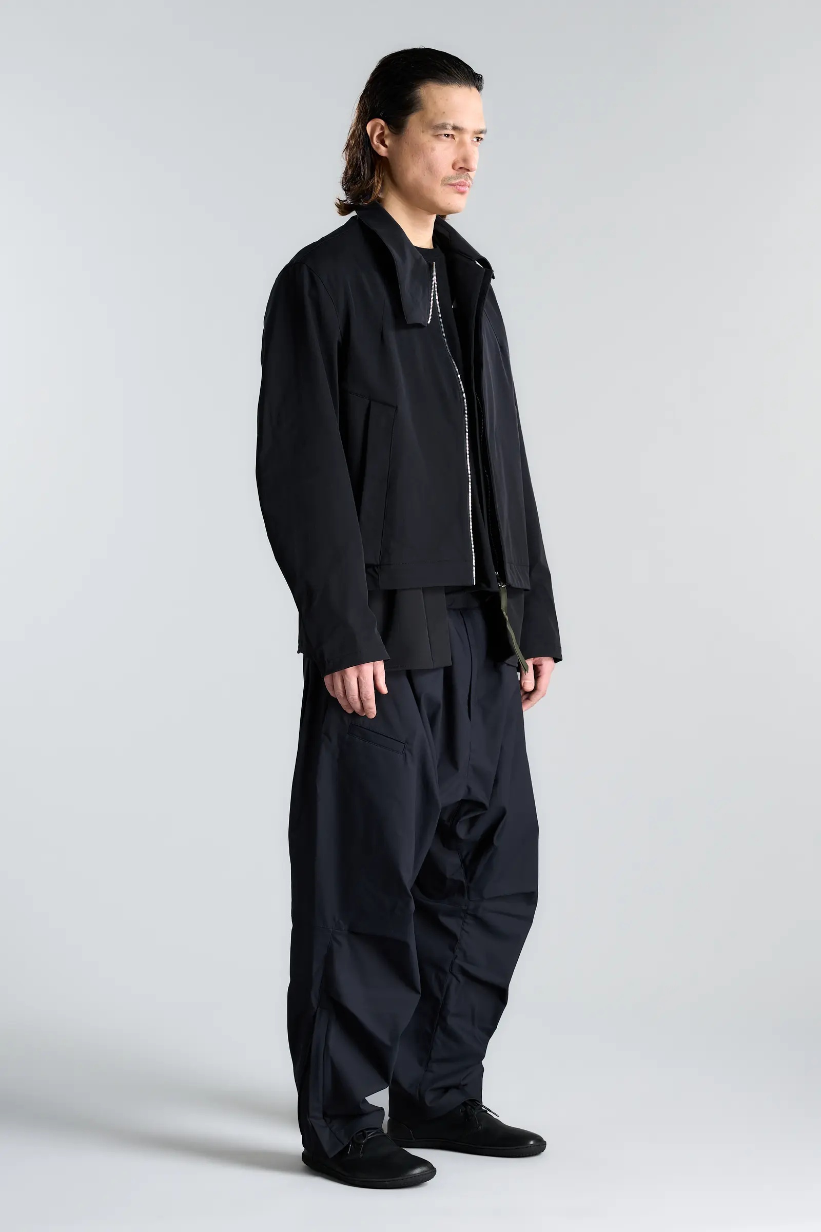 P36-CH Micro Twill Pleated Drawcord Trouser - 4