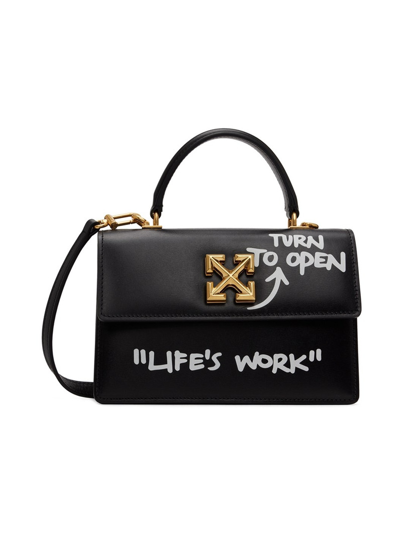 Black Jitney 1.4 Quote Top Handle Bag - 1