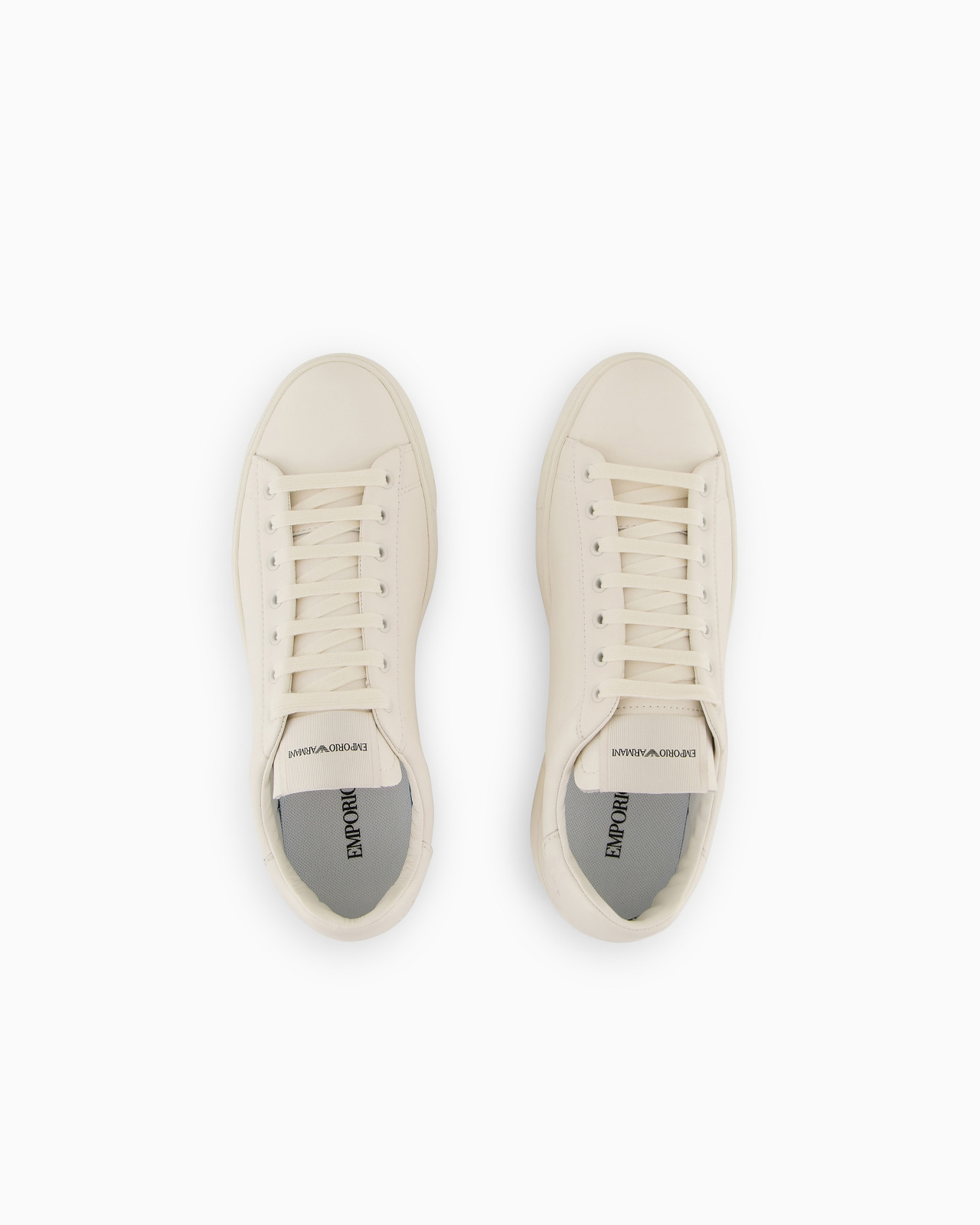 Leather sneakers with gold signature logo - 3