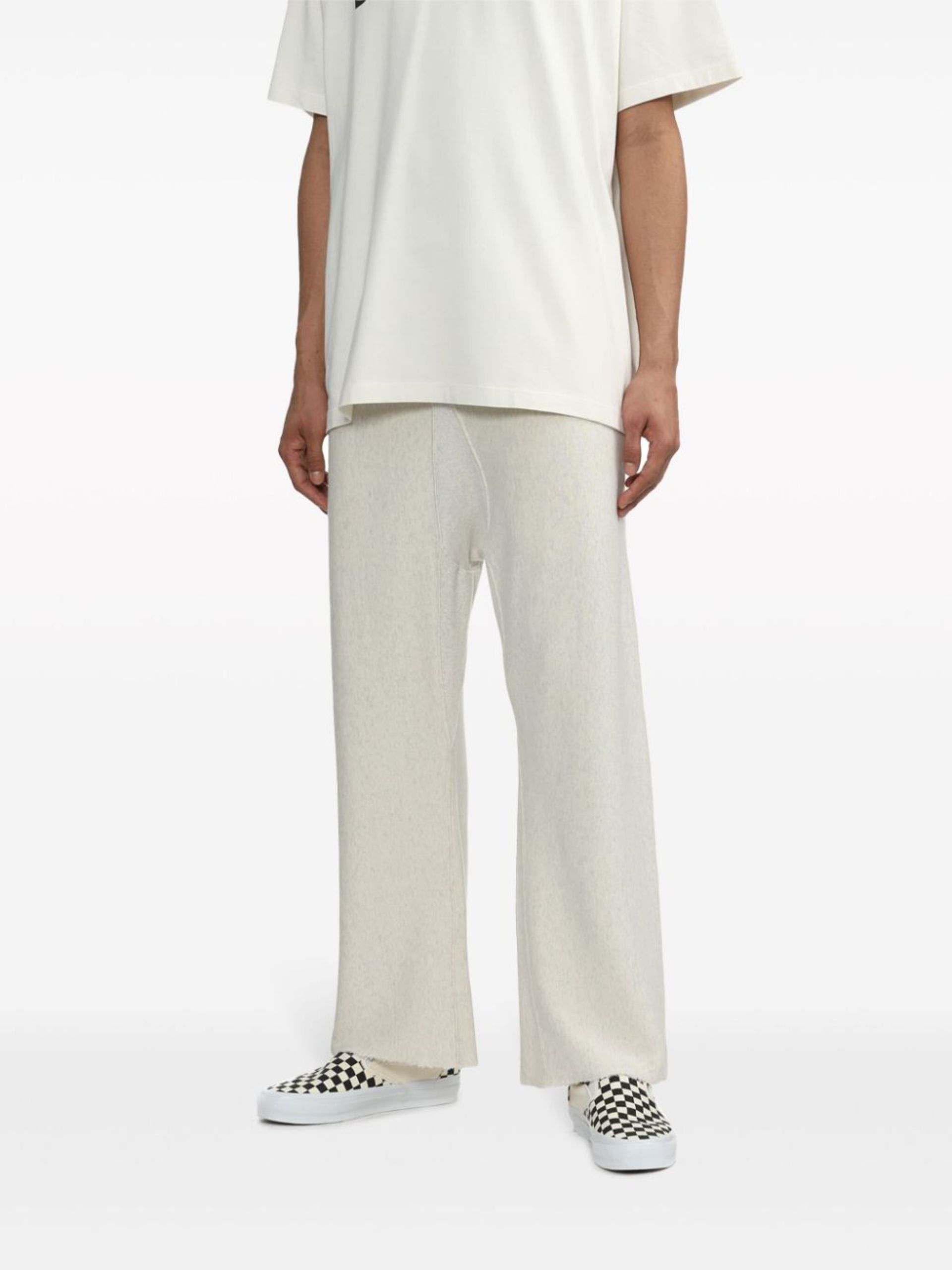 Grey Straight-Leg Cotton Track Pants - 3