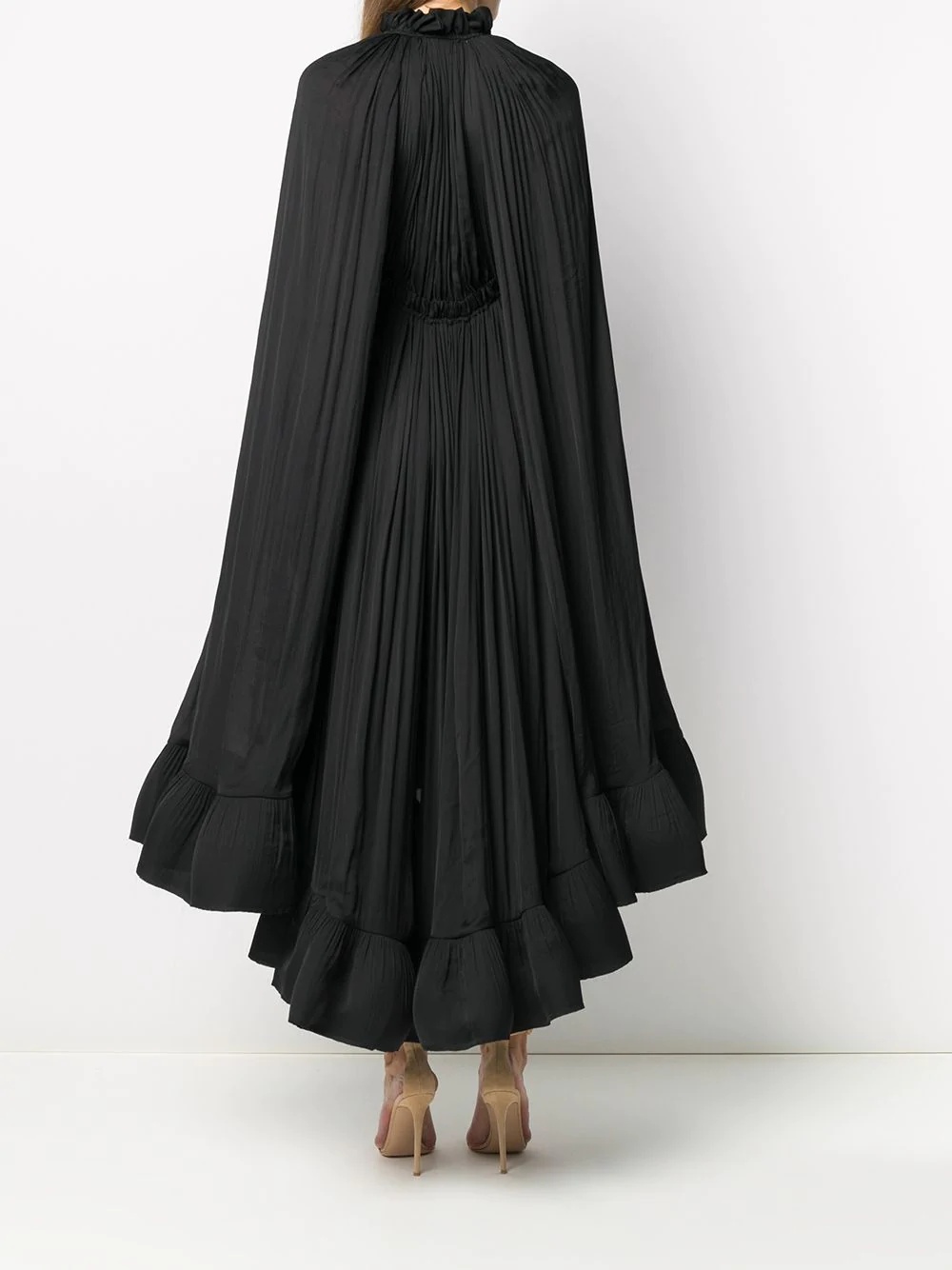 long long-sleeved ruffle gown - 4