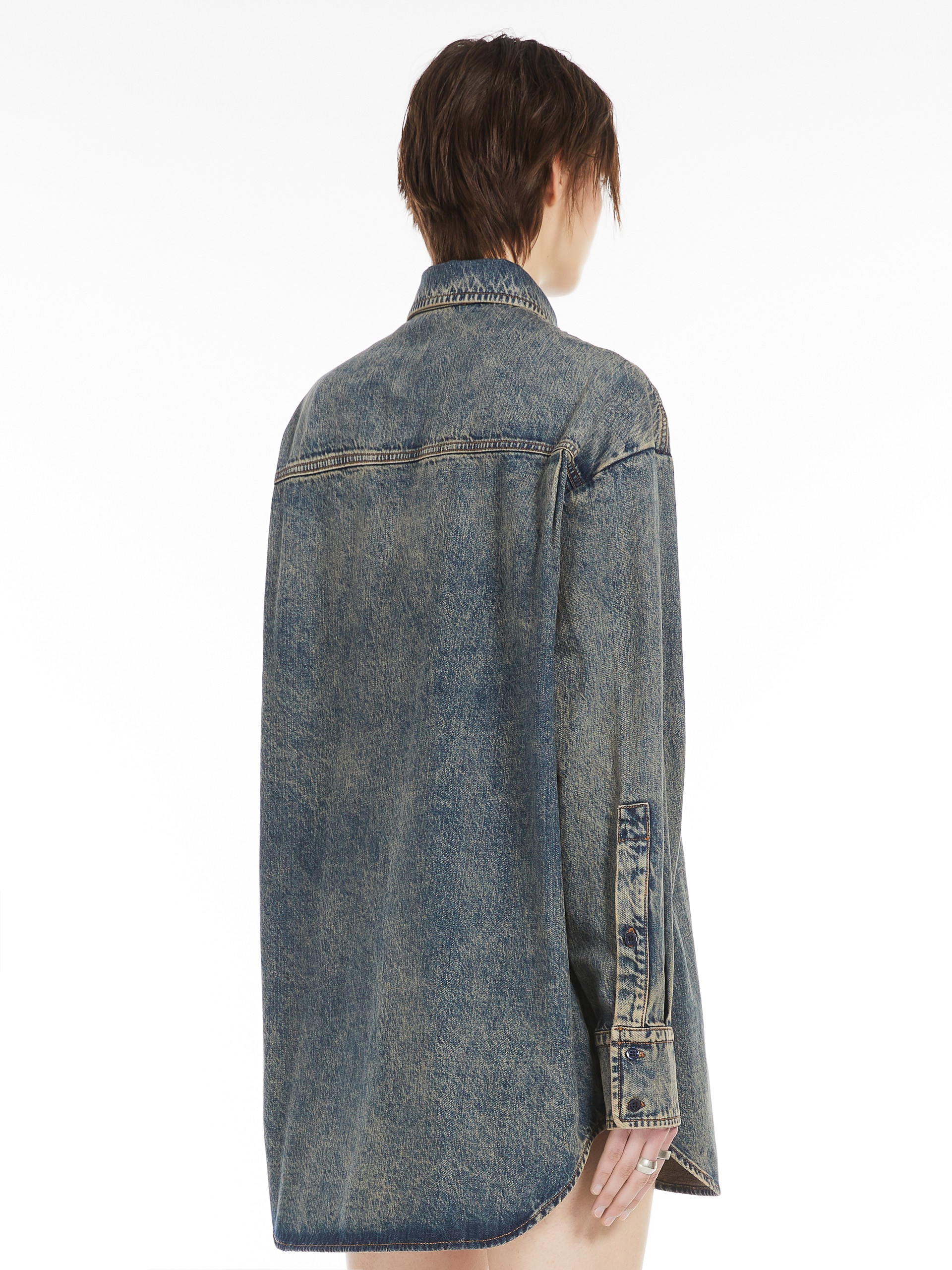 TARGA Oversized denim blouse - 4