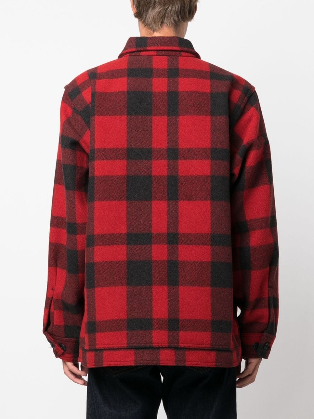 Mackinaw plaid wool shirt jacket - 4