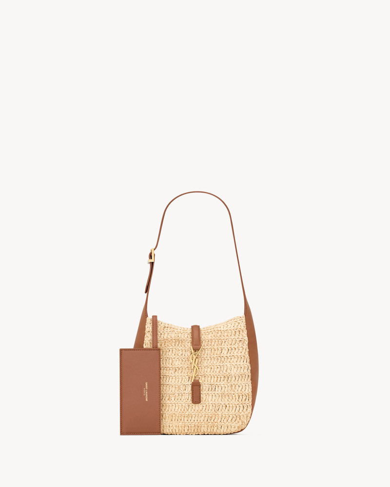 SAINT LAURENT LE 5 À 7 SUPPLE BABY IN RAFFIA outlook