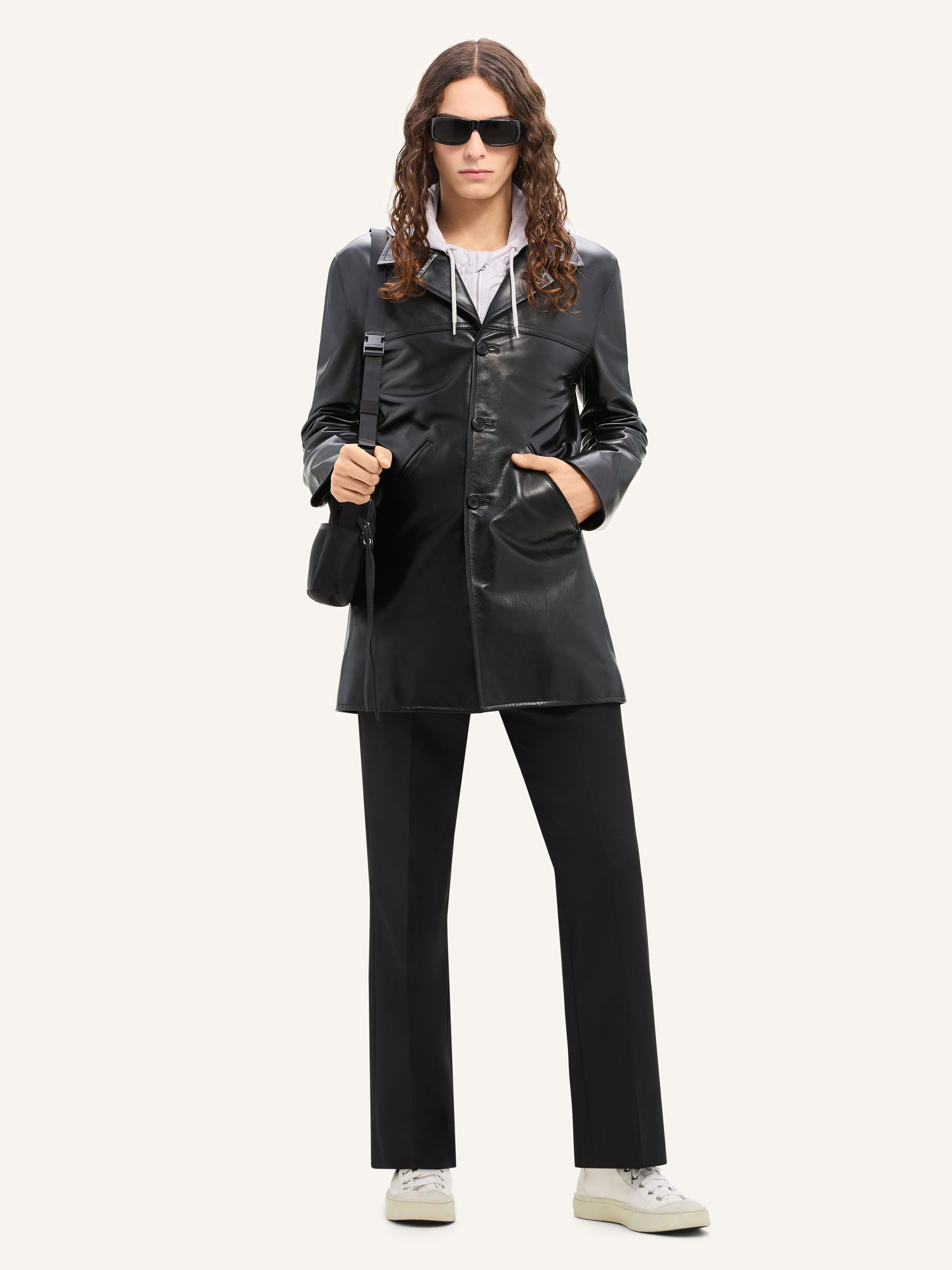 TAILORED LEATHER COAT - 2