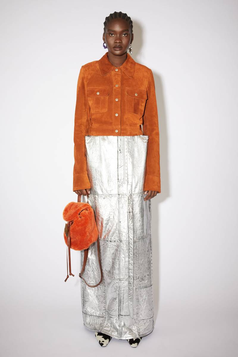 Furry fleece backpack - Orange 2