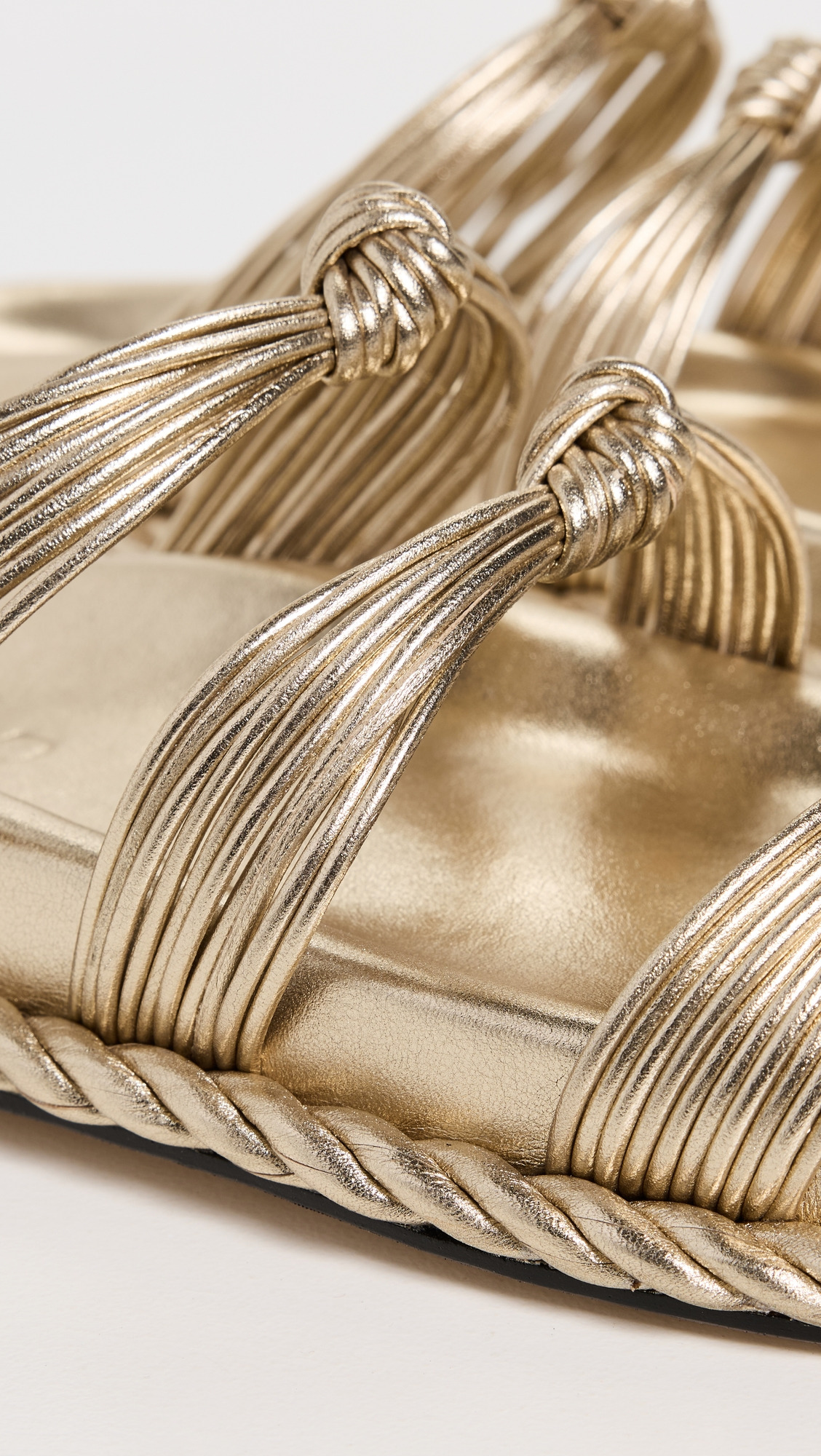 Gold Knot Slide Sandals - 5