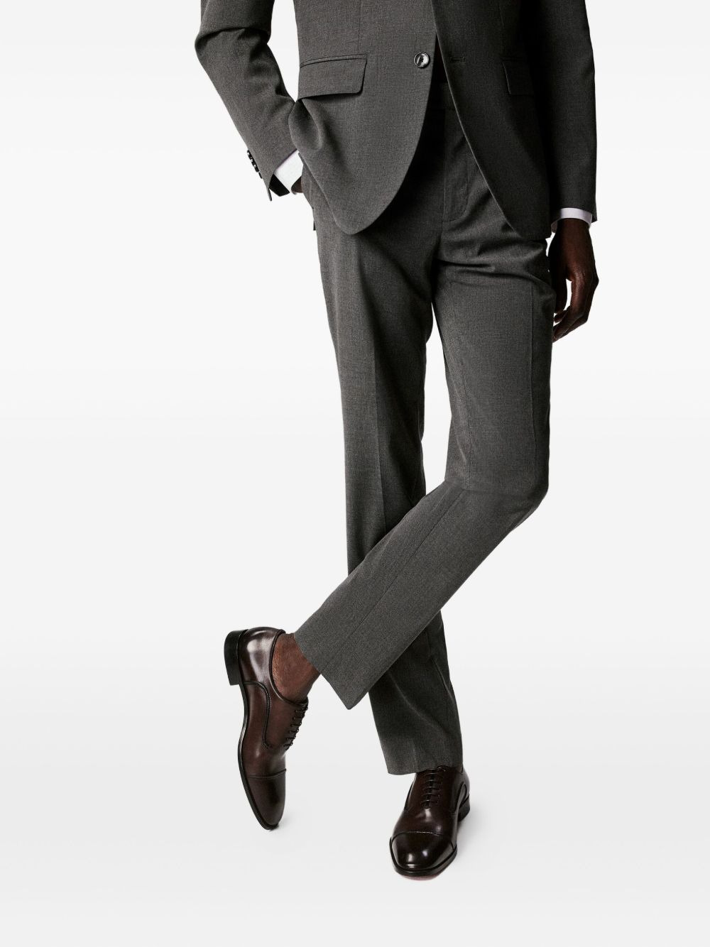 cap-toe flat oxford shoes - 5