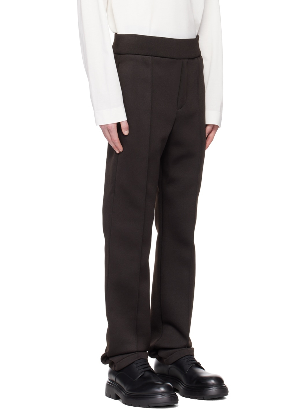 Brown Pinched Seam Trousers - 2