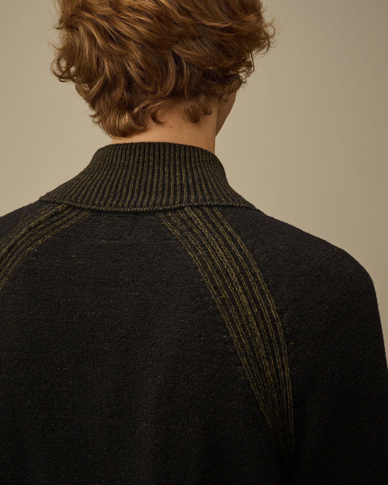 Fleece Knit Half Zip Lens Sweater 6