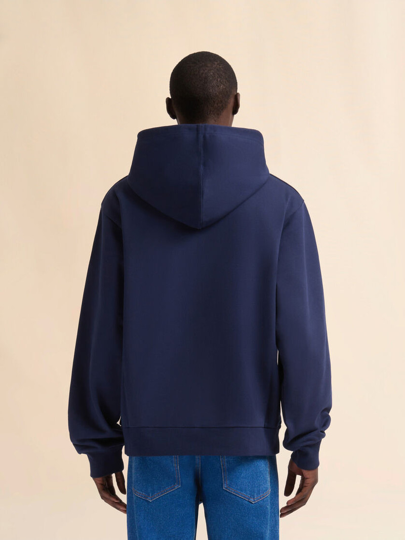 BLUE BIO COTTON HOODIE WITH MARNI PRINT 3