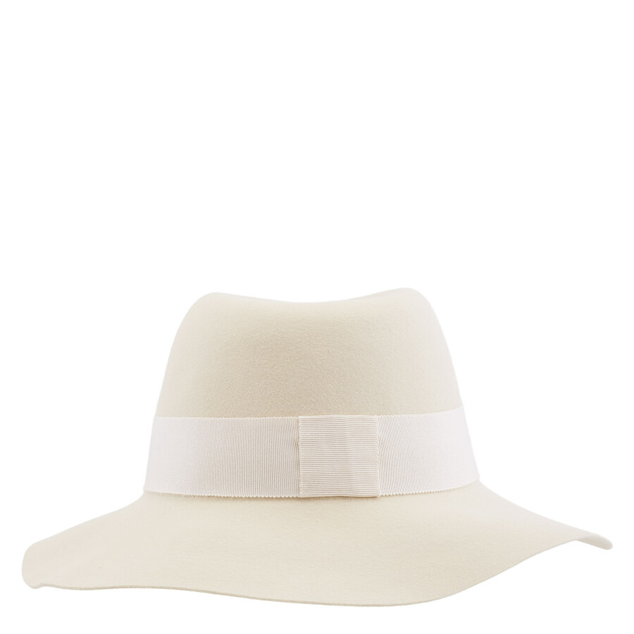 Maison Michel Ladies Beige Virginie Seed Pearl Felt Fedora Hat - 6