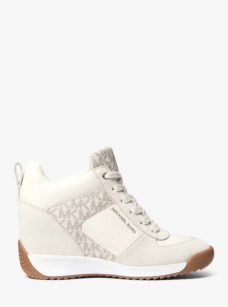 Nikko S2 Suede and Leather Wedge Trainer - 1