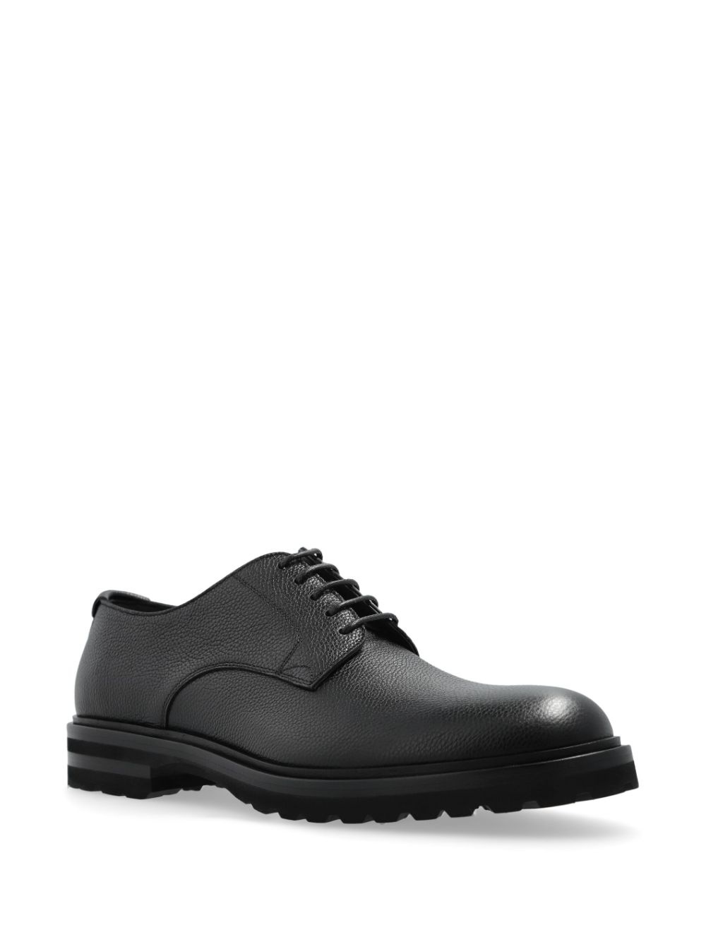 grained derby shoes - 2